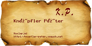 Knöpfler Péter névjegykártya